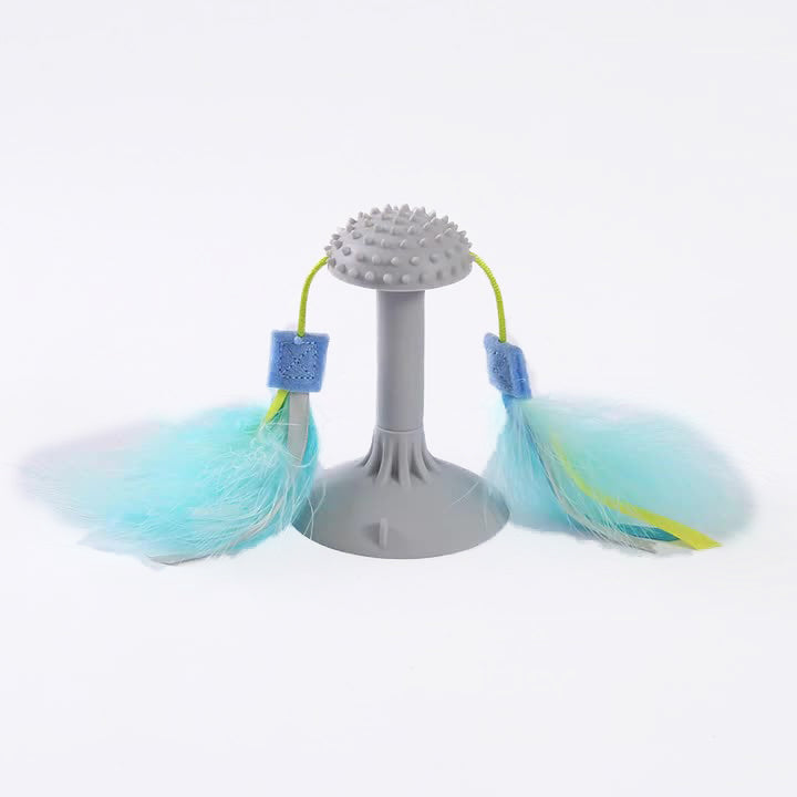 Pet Toys Relaxation Double Haired Prick Head Suction Cup Cat Toy Plastic Grinding Teeth Cat Toy Cat Toy Wand