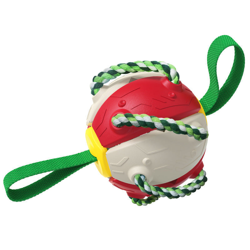 Dog Toy Balls With Chewing Ropes Pet Flying Saucer Ball Dog Toy Interactive Dog Toys For Tug Of War Best Gifts For Small Medium Dogs | Purrfect Pet Kingdom