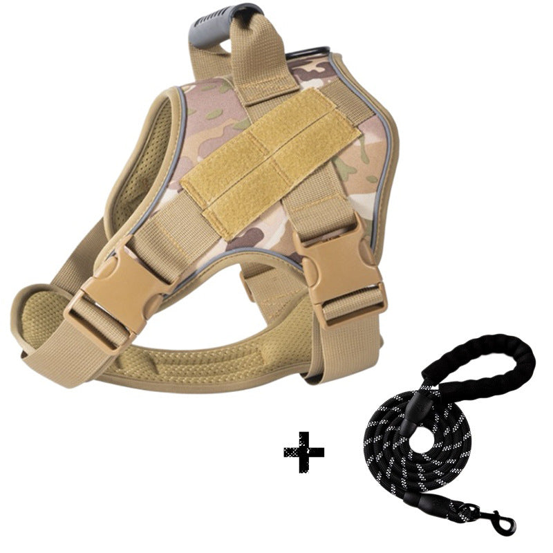 Traction Rope For Large Dogs Breathable Tactical Harness | Purrfect Pet Kingdom