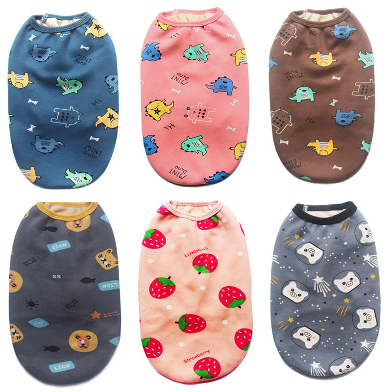 Pet Clothes Autumn And Winter Clothes Plush Vest Small Medium And Large - Majestic Pet Kingdom