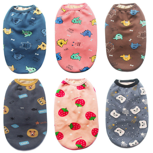 Pet Clothes Autumn And Winter Clothes Plush Vest Small Medium And Large - Majestic Pet Kingdom