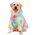 Pet Hoodie Tie Dye Rabbit Fur Rainbow-colored Dog Hoodie