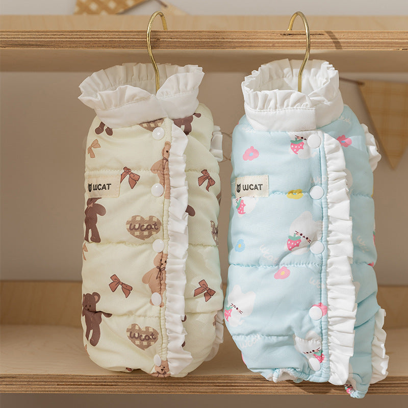 Cute Style Four-legged Fleece Undergarment For Dogs In Autumn And Winter, Warm Pet Clothing For Small Dogs, Puppies And Cats - Majestic Pet Kingdom