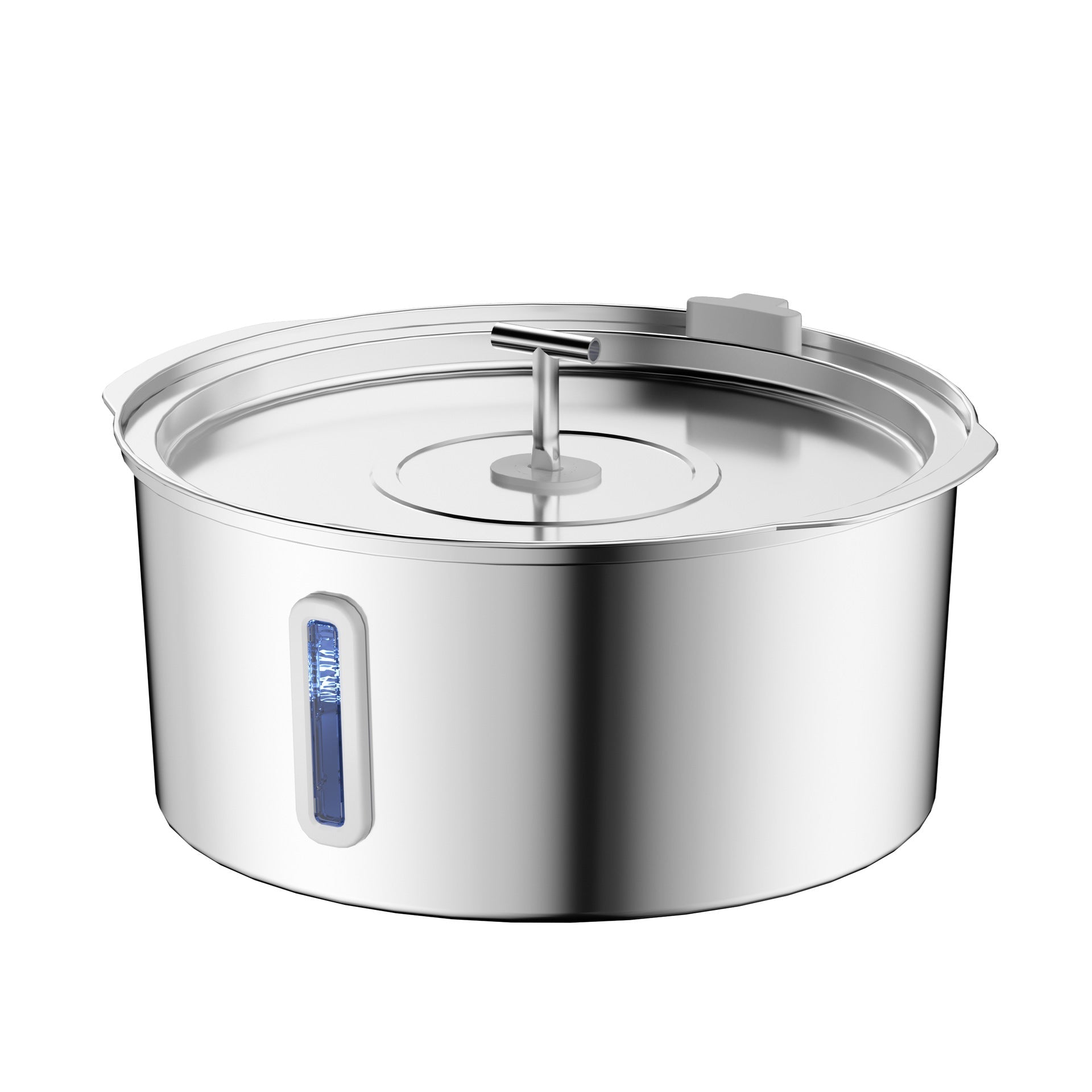 Dog Bowl 7L Stainless Steel Anti-Wet Mouth Floating Feeder Dish - Detail Angle 2 | Majestic Pet Kingdom