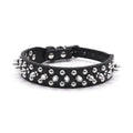 Small Spiked Black Dog Cat Collar For Small Medium Dogs Boy Male - Adjustable Studded Puppy Collars - Soft Padded Punk Leather Dog Collar For Chihuahua French Bulldog Pug - Majestic Pet Kingdom
