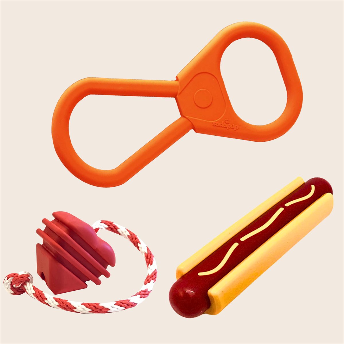 Dog Chew Toys Set of Heavy-Duty Durable Teething Play Bones