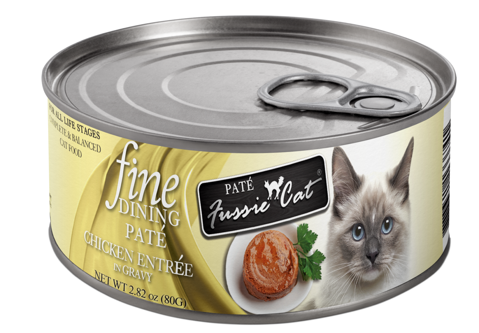 Fussie Cat Fine Dining - Pate - Chicken Entree in gravy (2.82oz) - Majestic Pet Kingdom
