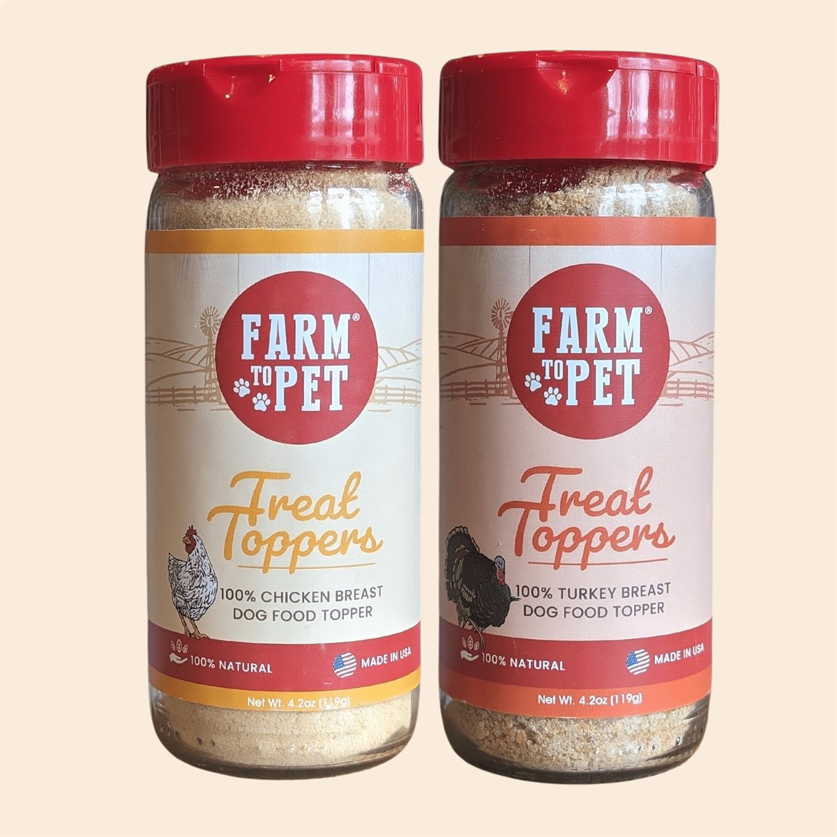 Dog Food Topper Chicken and Turkey Meal Booster Bundle 2-Pack - Detail Angle 3 | Majestic Pet Kingdom