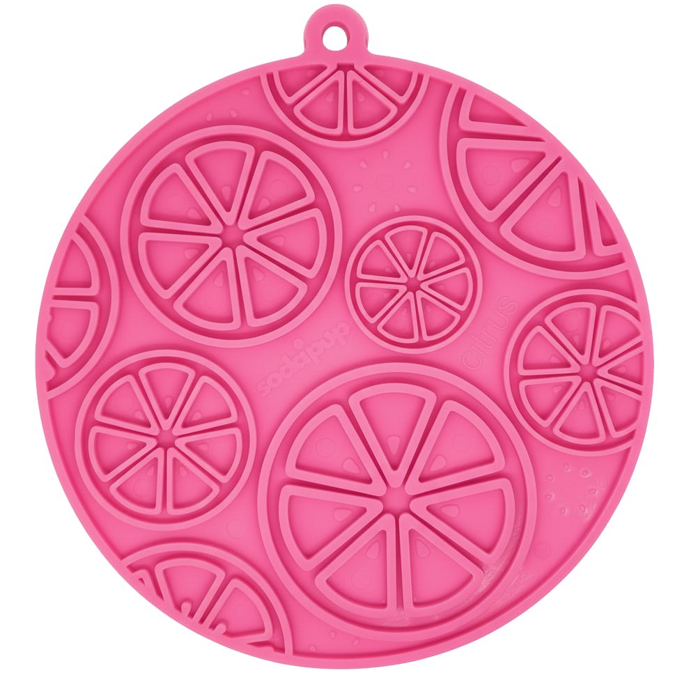 Dog Lick Mat Citrus Design Silicone Slow Feeder Pet Food Mat