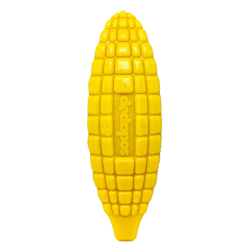 Dog Chew Toy Corn on the Cob Durable Nylon Aggressive Chewers - Detail Angle 2 | Majestic Pet Kingdom
