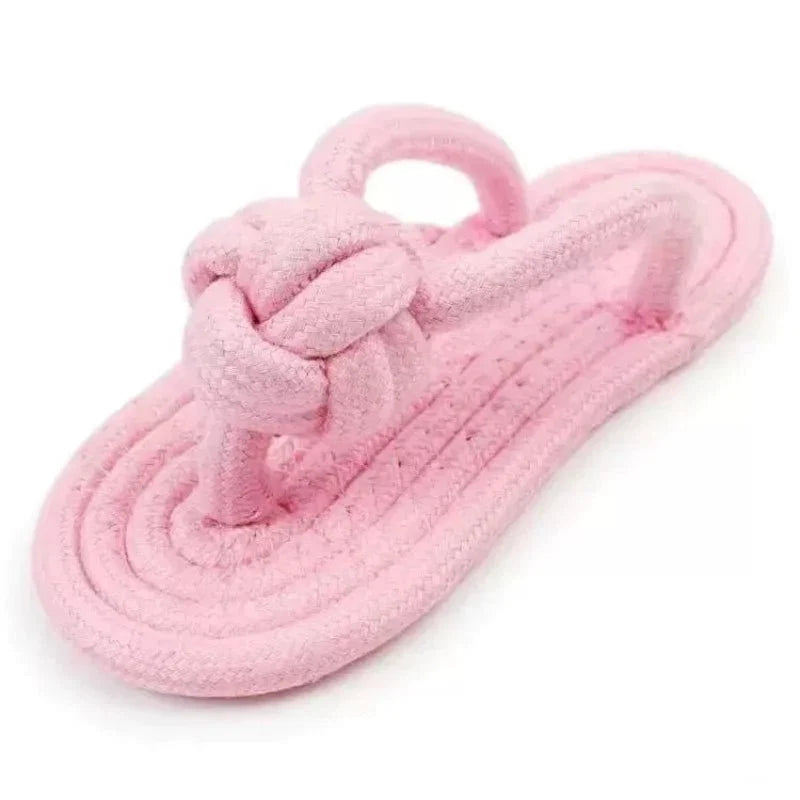 Cotton Slipper Rope Dog Chew Toy for Teeth Cleaning