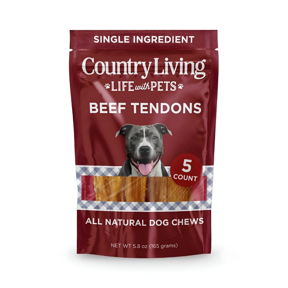 Dog Chews Beef Backstrap Tendon Natural Dental Treats 5ct