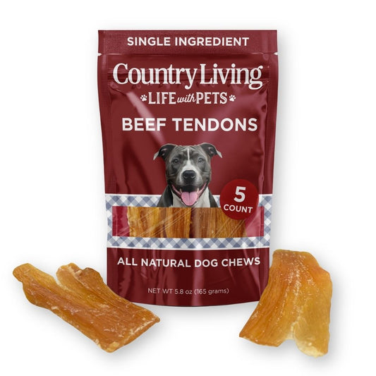 Beef Backstrap Tendon Dog Chews - 5 Count Bag