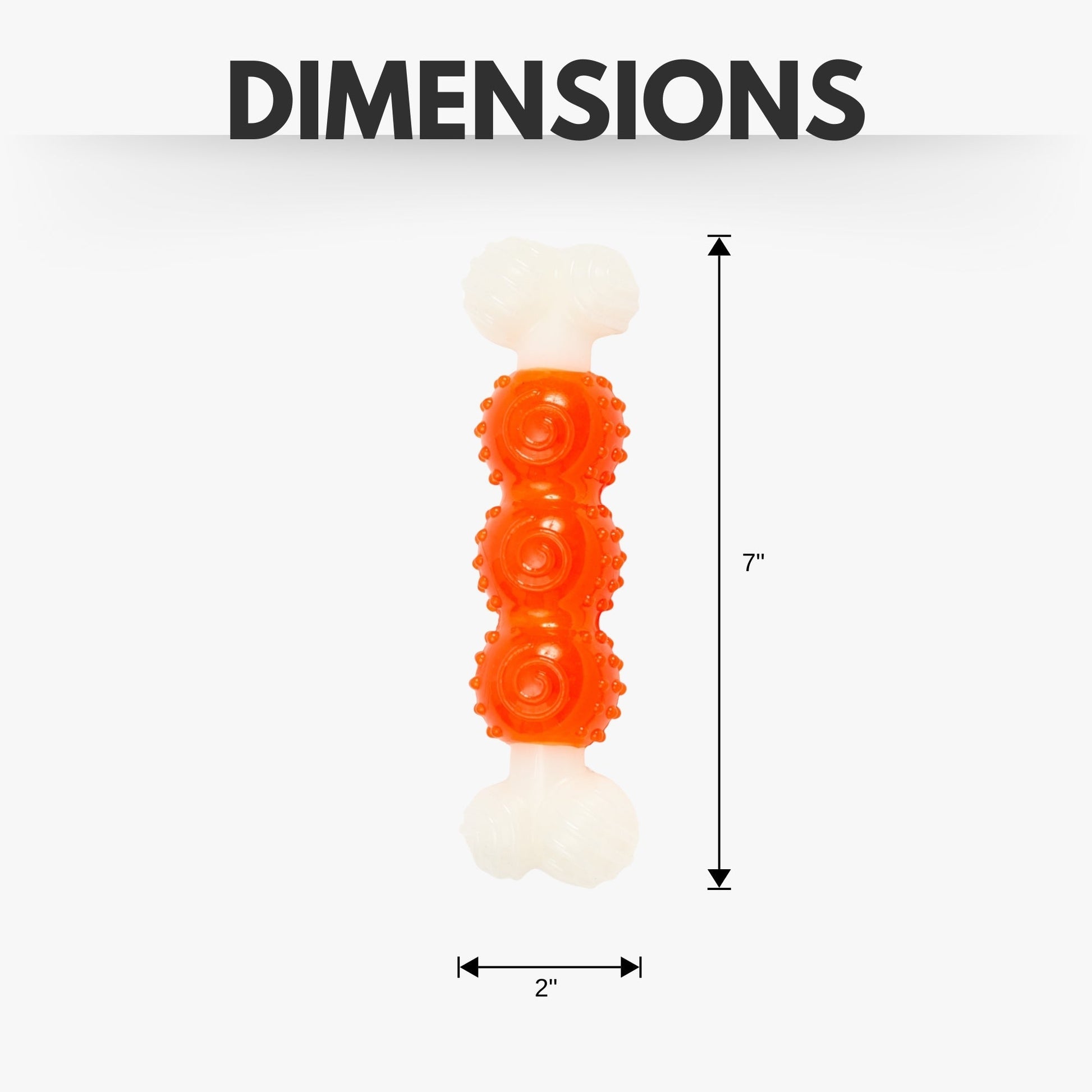 Dog Chew Toy Bone-a-Treat Spiral Ring with Orange Balls Toy - Detail Angle 3 | Majestic Pet Kingdom