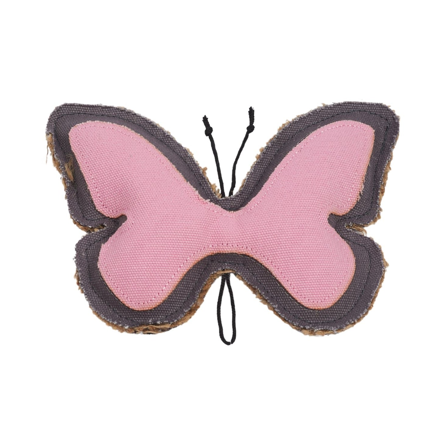 Dog Chew Toy Canvas Jute Butterfly Shape Safe Non-Toxic Pet - Detail Angle 3 | Majestic Pet Kingdom