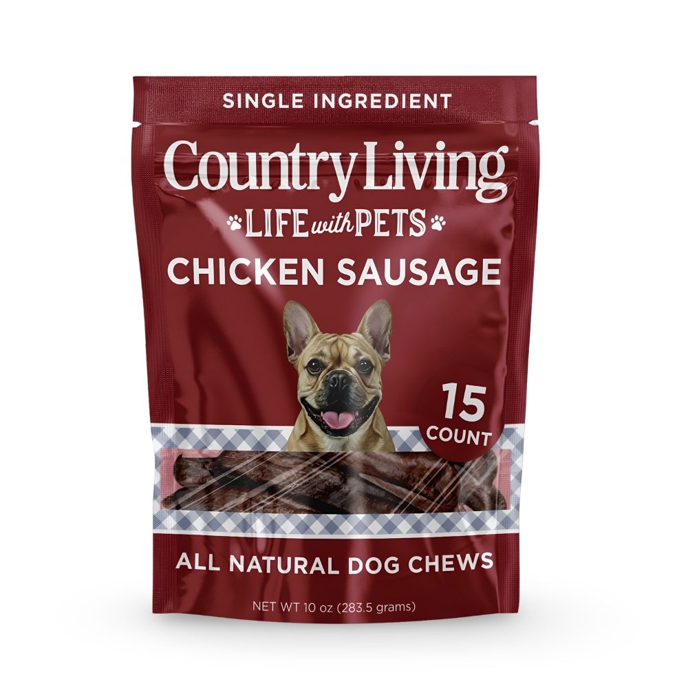 Dog Treats Beef Flavored Chicken Sausage Snacks 15-Count - Detail Angle 2 | Majestic Pet Kingdom