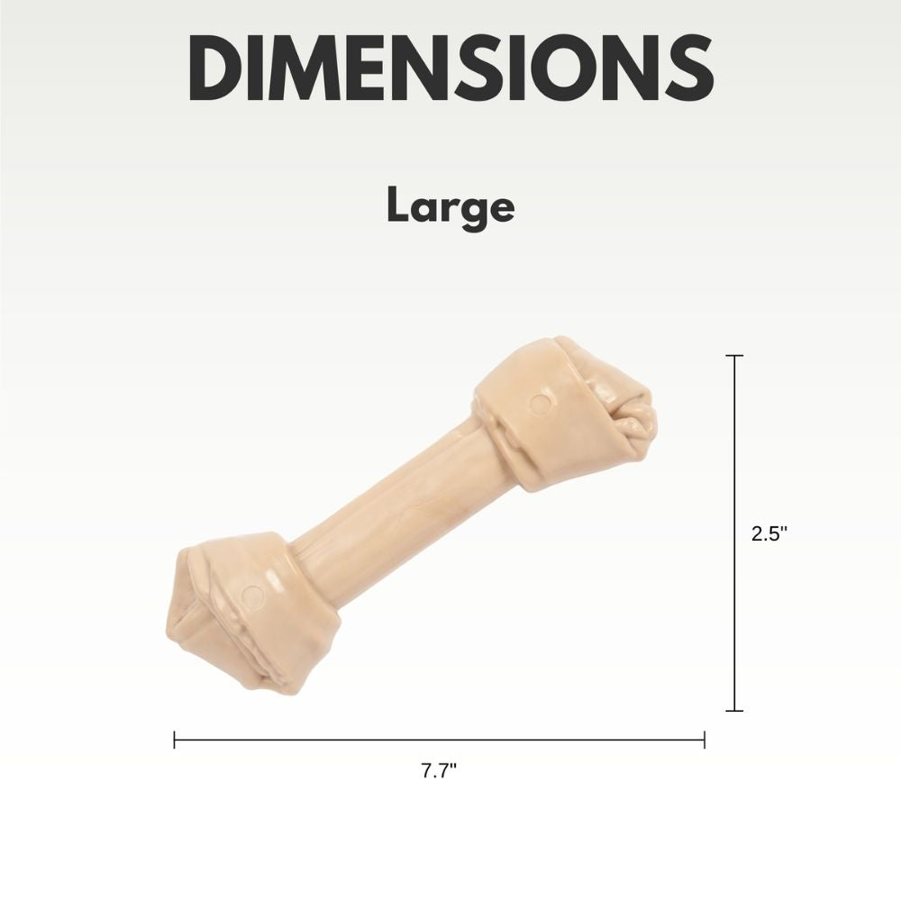 Durable Rawhide-Shaped Nylon Bone Dog Chew Toy