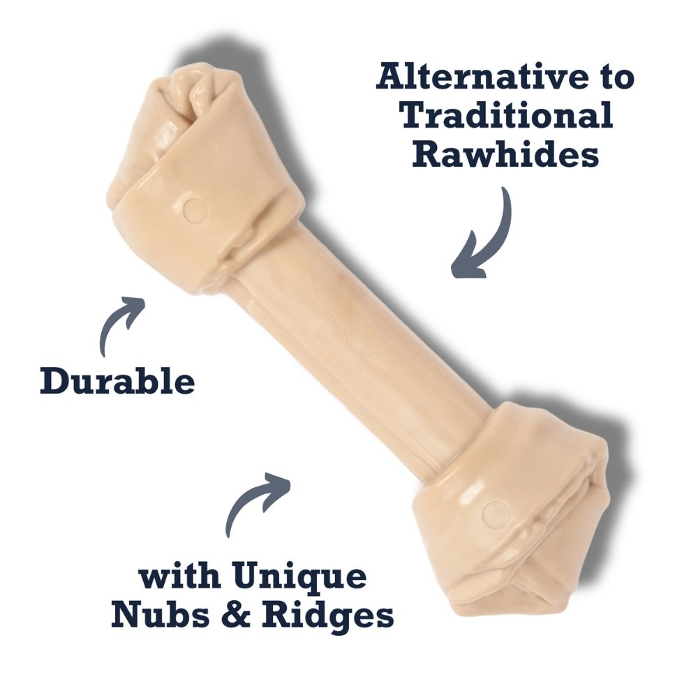 Durable Rawhide-Shaped Nylon Bone Dog Chew Toy