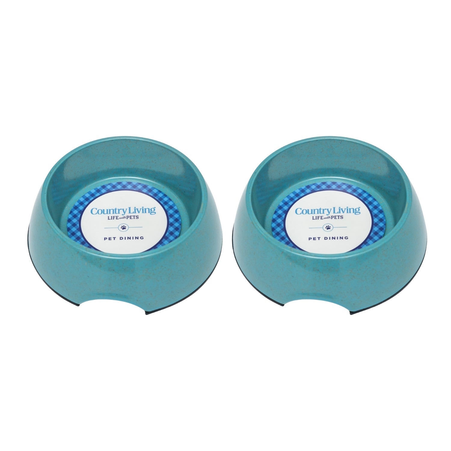 Dog Bowl Set Natural Fiber Teal Blue Pet Feeding Bowls - Majestic Pet Kingdom