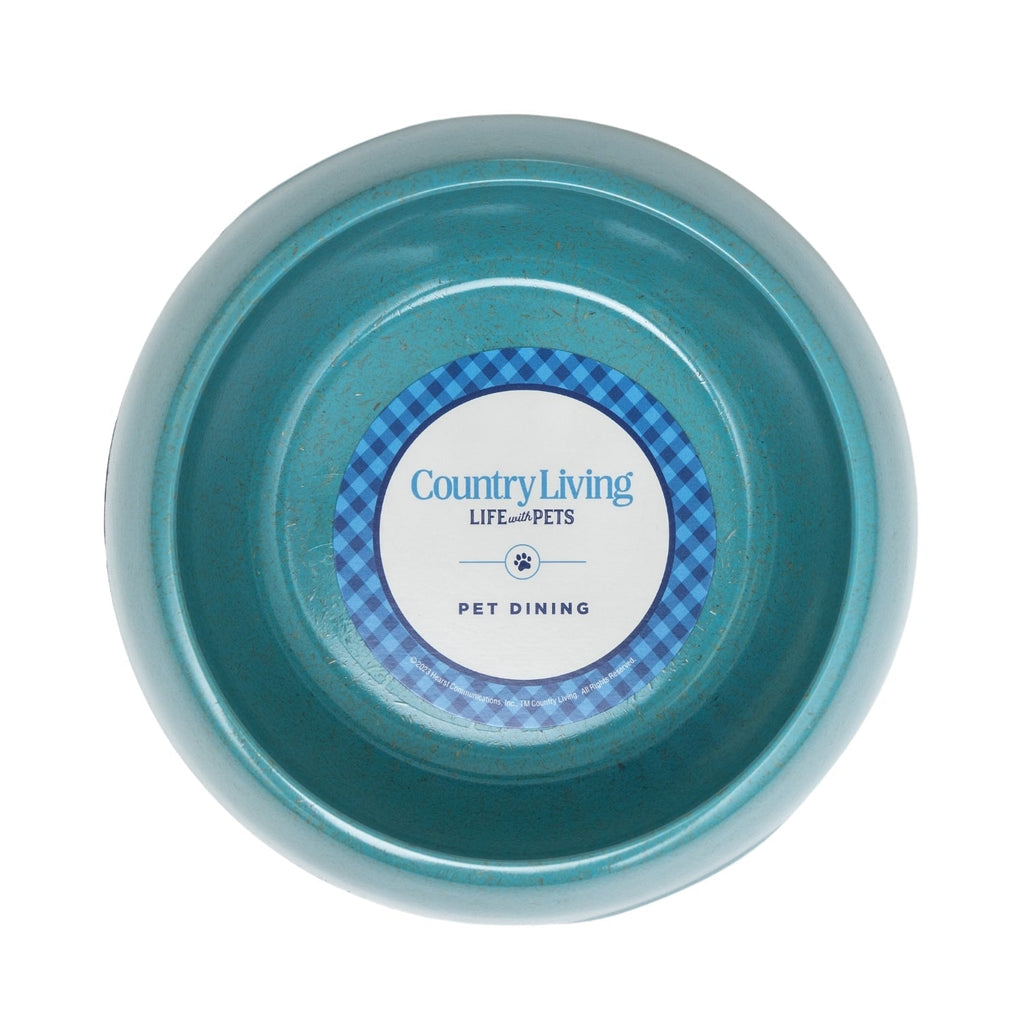 Dog Bowl Set Natural Fiber Teal Blue Pet Feeding Bowls - Majestic Pet Kingdom