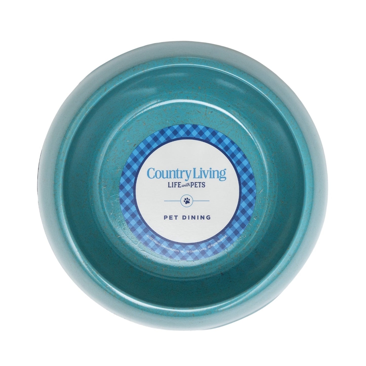 Dog Bowls Set of 2 Teal Blue Natural Fiber Feeding Dishes - Detail Angle 4 | Majestic Pet Kingdom