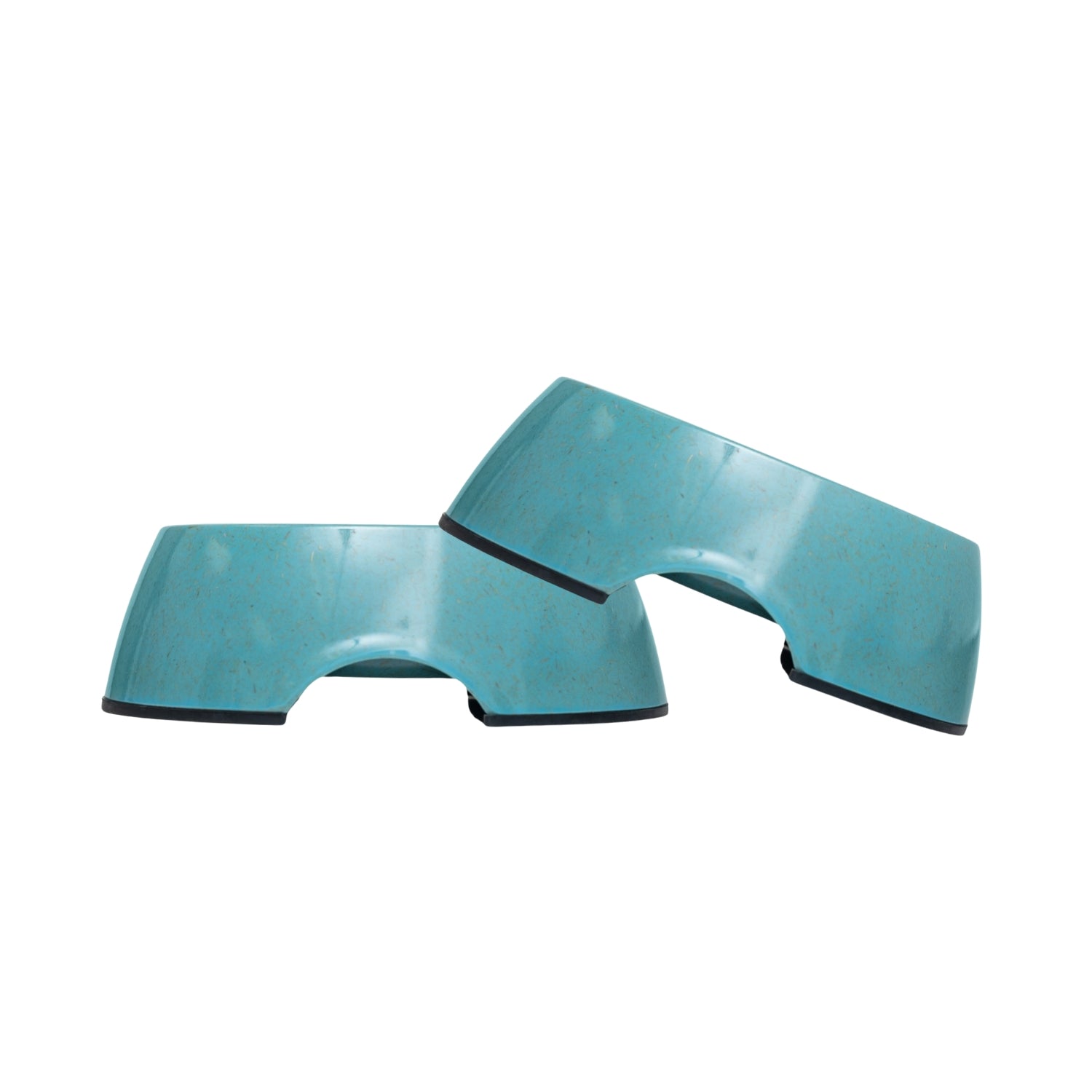 Dog Bowl Set Natural Fiber Teal Blue Pet Feeding Bowls - Majestic Pet Kingdom