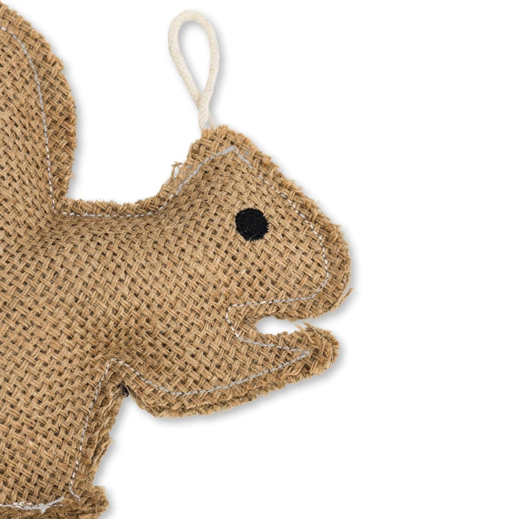 Rustic Jute Squirrel Dog Chew Toy – Non-Toxic & Soft