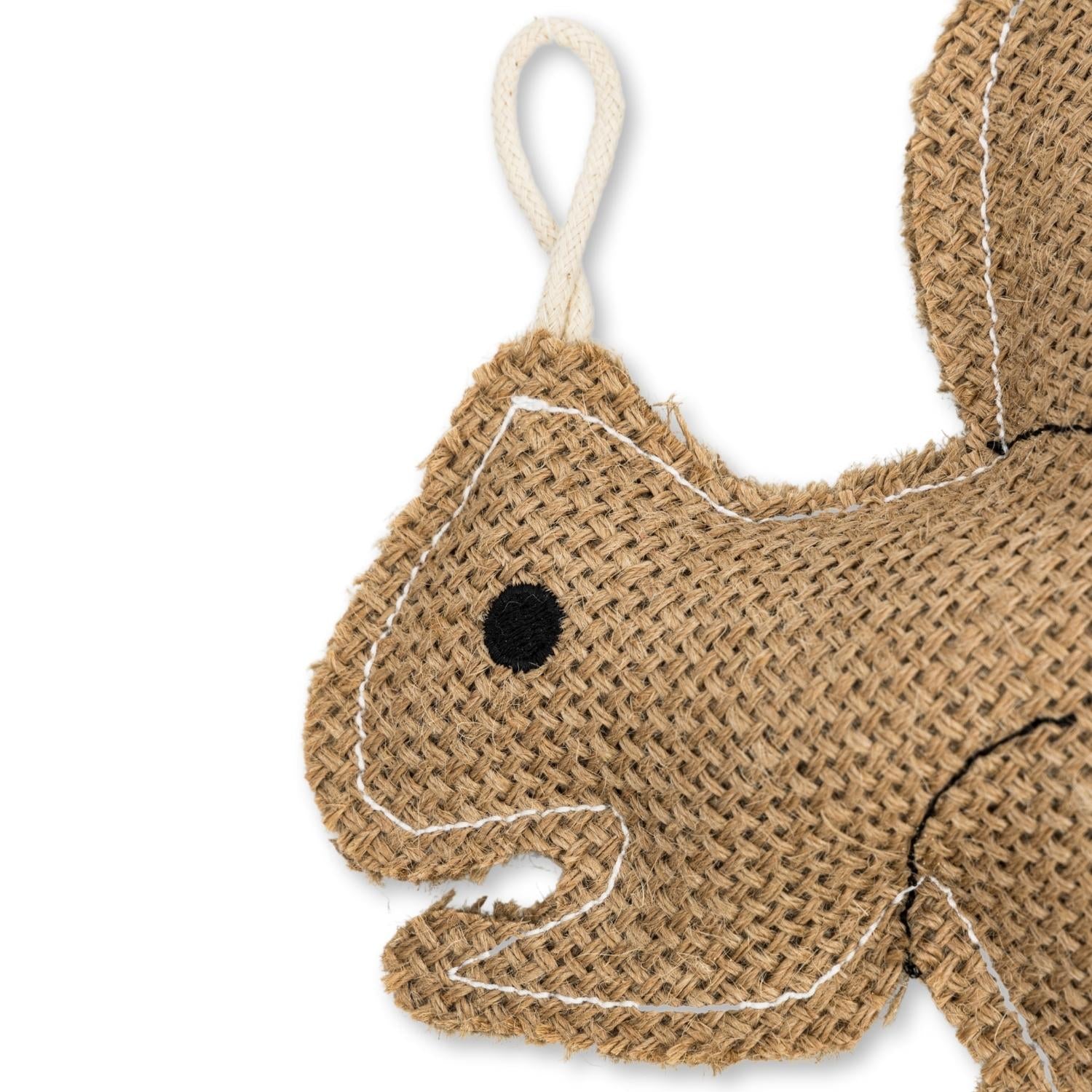 Rustic Jute Squirrel Dog Chew Toy – Non-Toxic & Soft