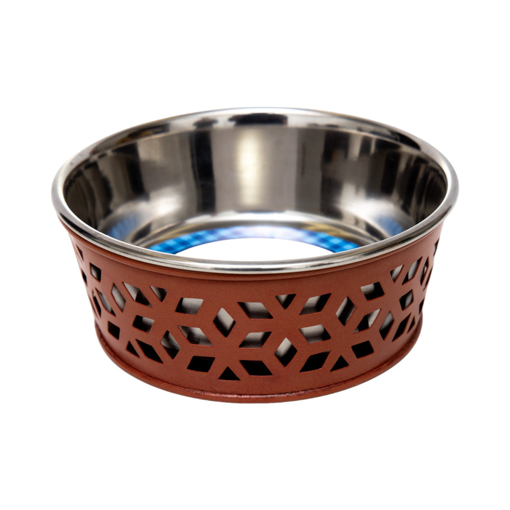 Farmhouse Stainless Steel Dog Food Bowls (Set of 2) - Majestic Pet Kingdom
