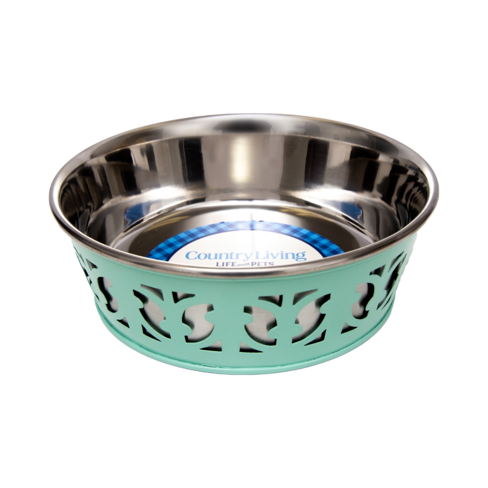 Farmhouse Stainless Steel Dog Food Bowls (Set of 2) - Majestic Pet Kingdom
