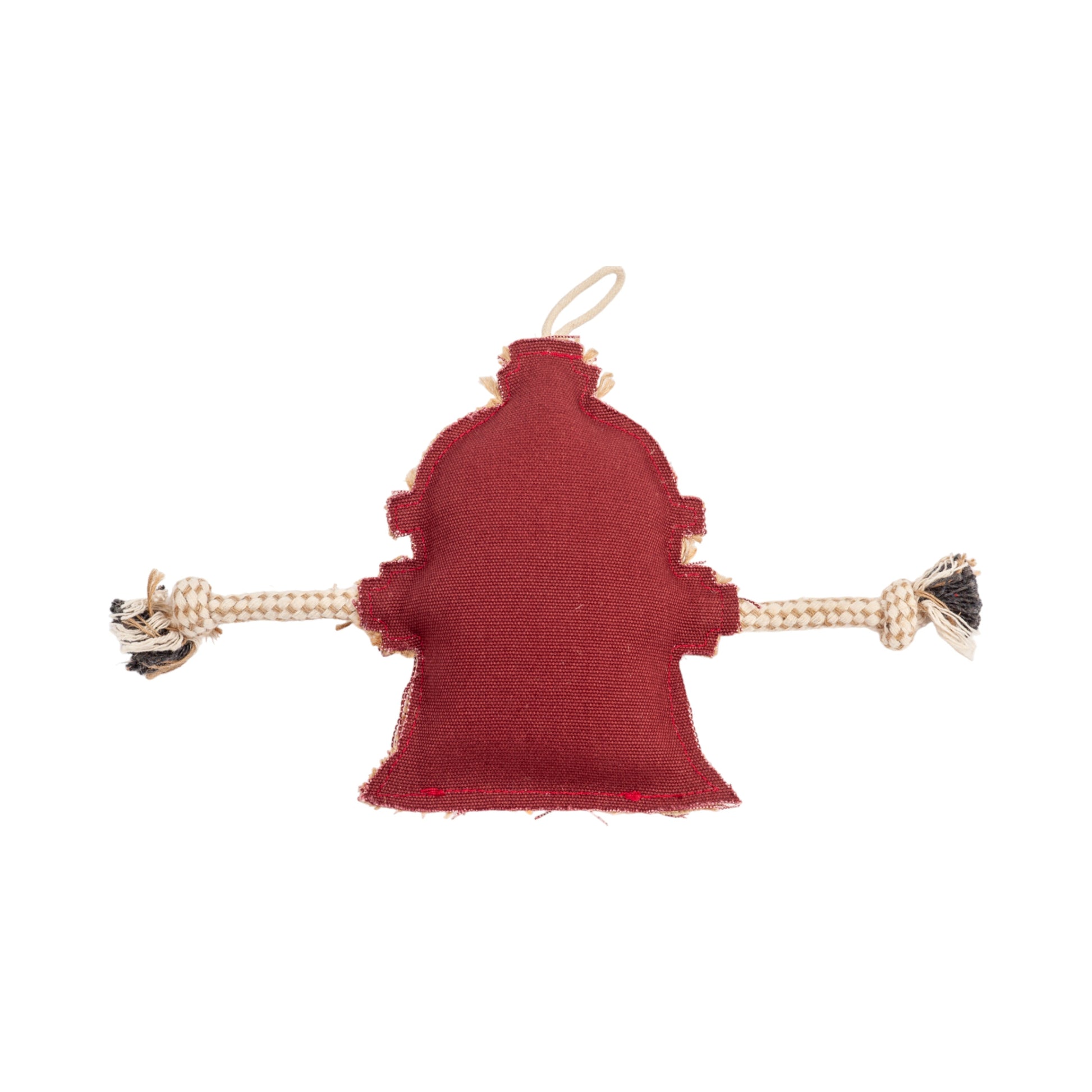 Dog Chew Toy Canvas Jute Fire Hydrant Safe Non-Toxic Play - Detail Angle 4 | Majestic Pet Kingdom