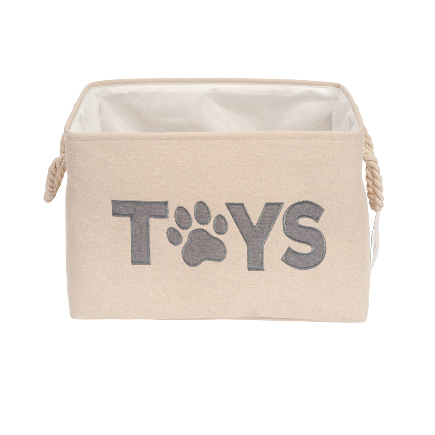 Dog Toy Storage Bin Foldable Fabric Organizer Basket Box