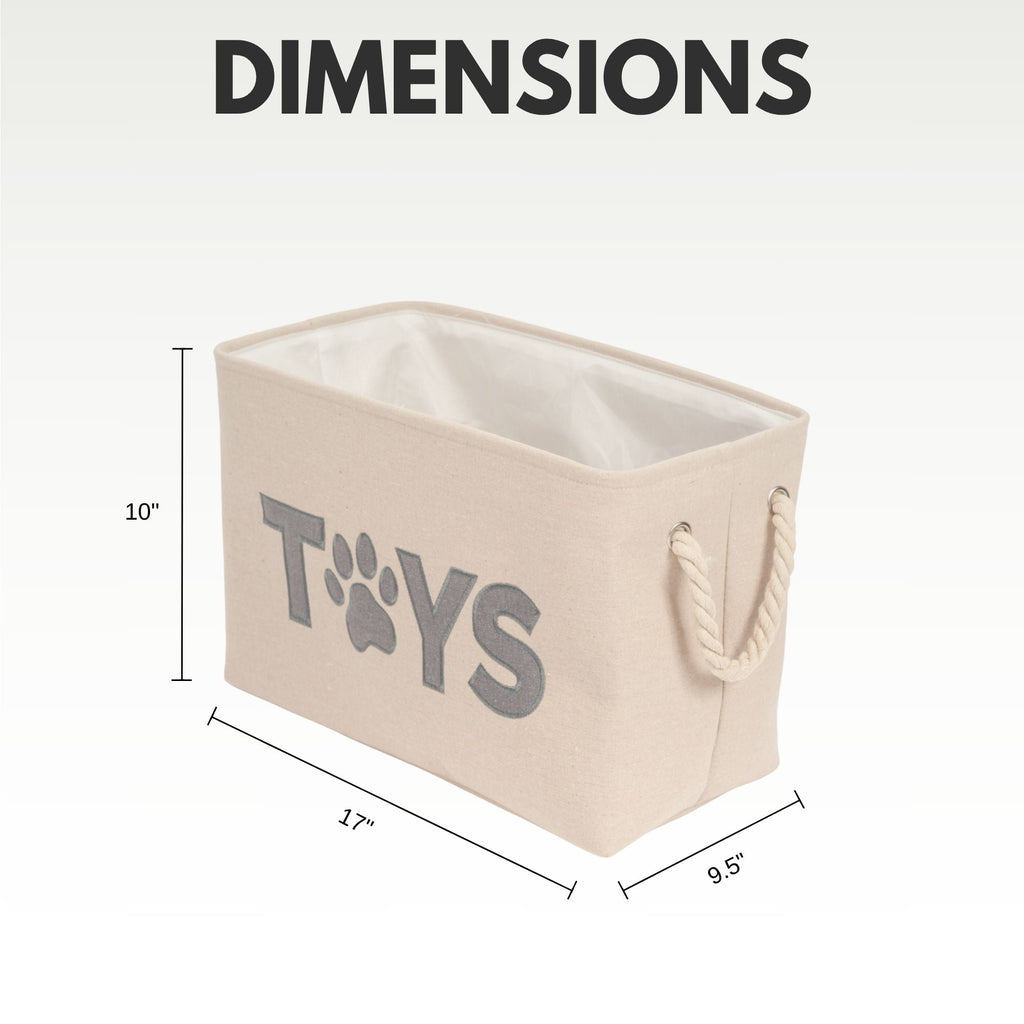 Foldable Fabric Dog Toy Storage Bin Organizer Box Basket