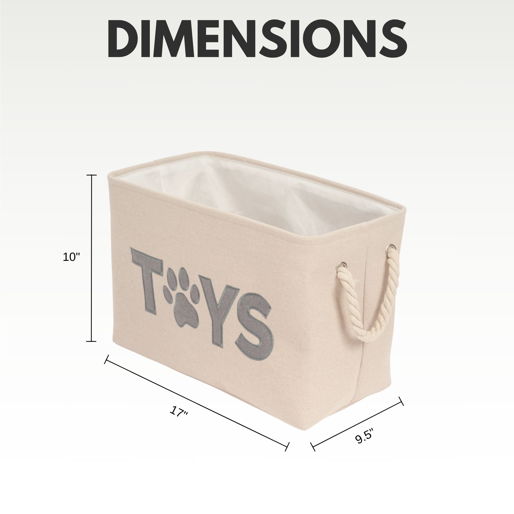 Foldable Fabric Dog Toy Storage Bin Organizer Box Basket