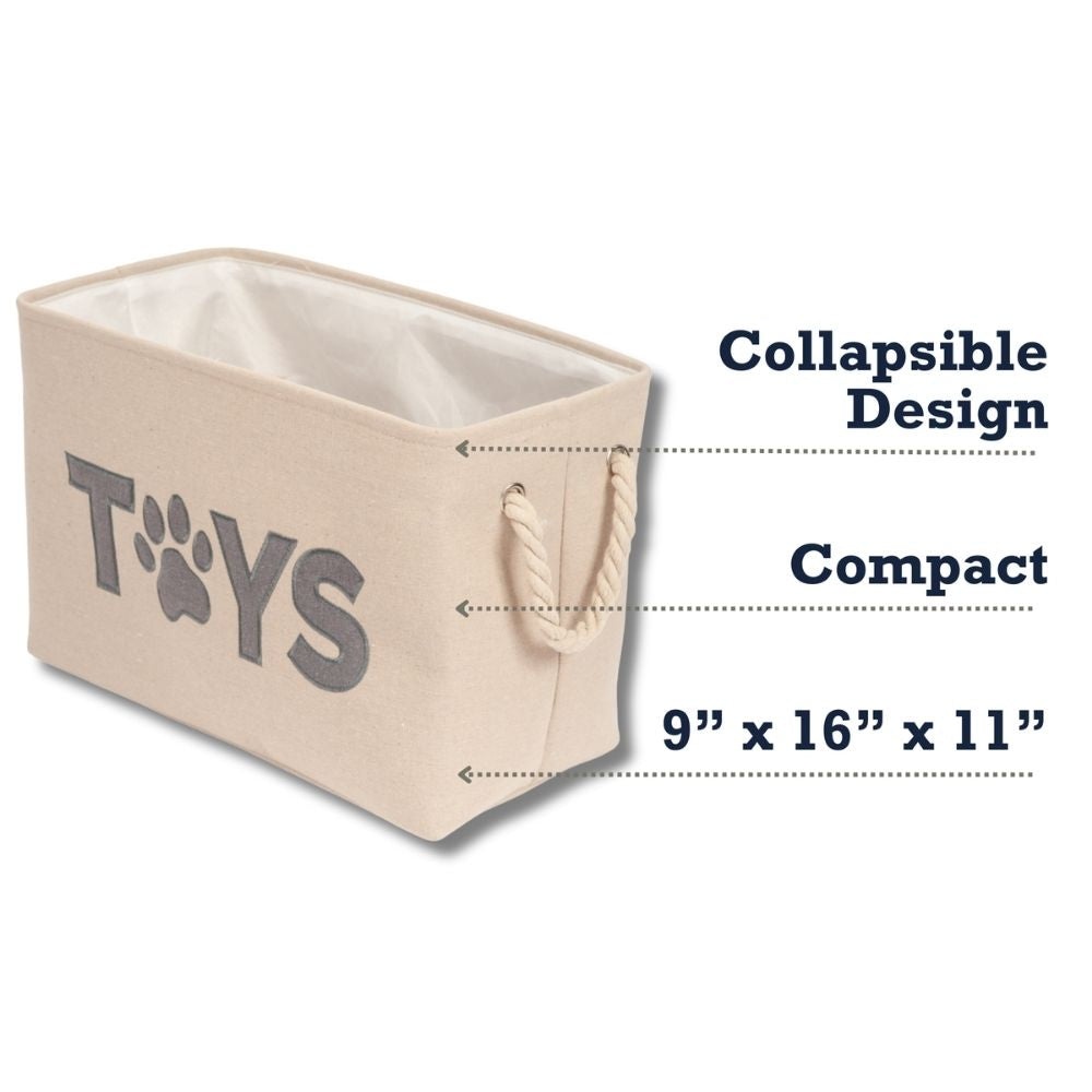 Foldable Fabric Dog Toy Storage Bin Organizer Box Basket