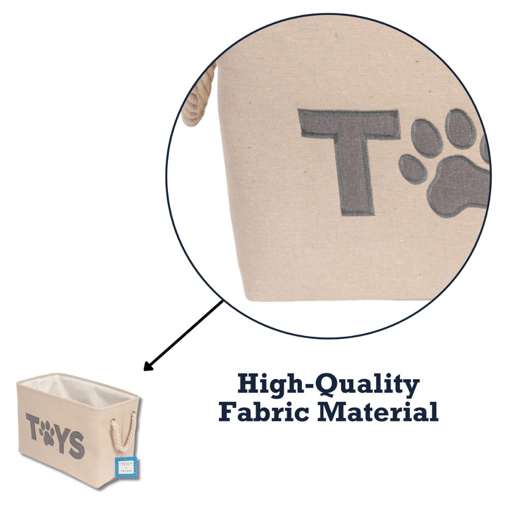 Foldable Fabric Dog Toy Storage Bin Organizer Box Basket