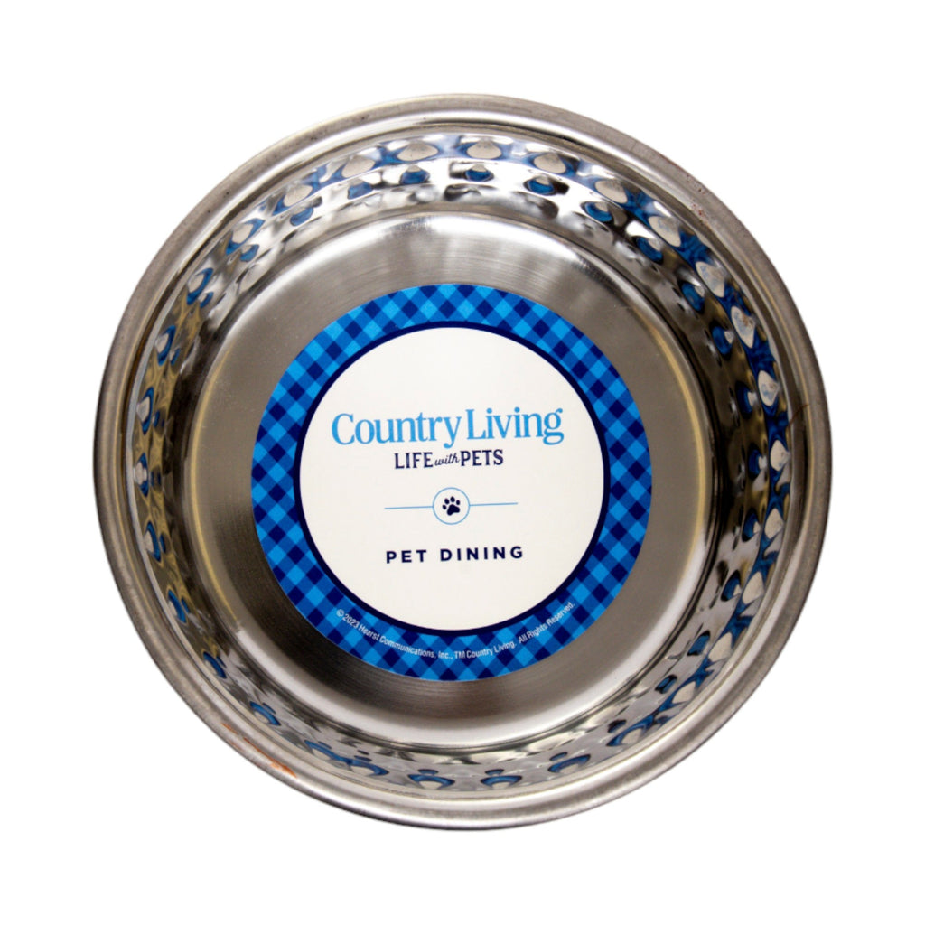 Lavender Stainless Steel Hammered Pet Bowls (Set of 2) - Majestic Pet Kingdom