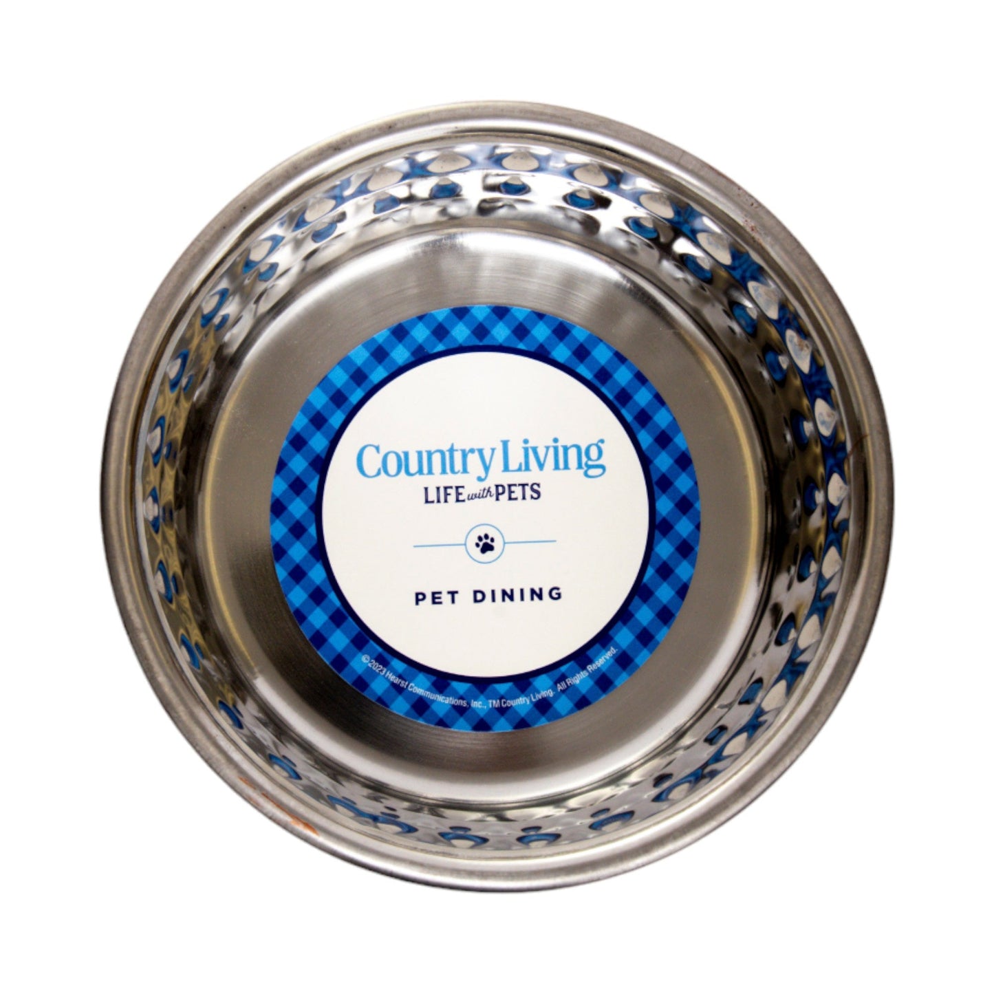 Dog Bowls Set of 2 Lavender Hammered Stainless Steel Dishes - Detail Angle 5 | Majestic Pet Kingdom