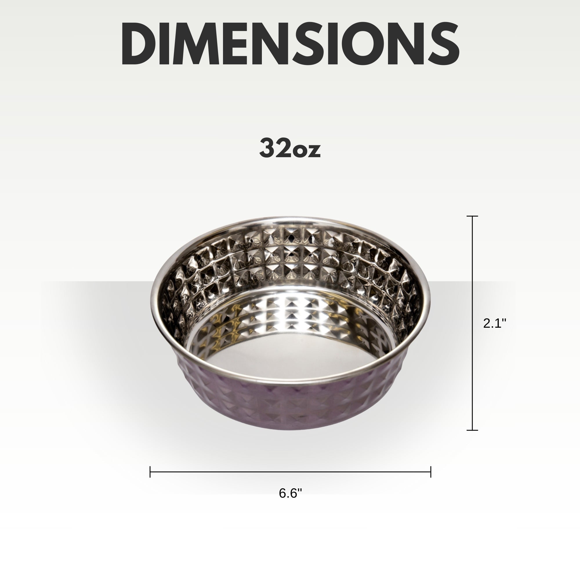 Lavender Stainless Steel Hammered Pet Bowls (Set of 2) - Majestic Pet Kingdom