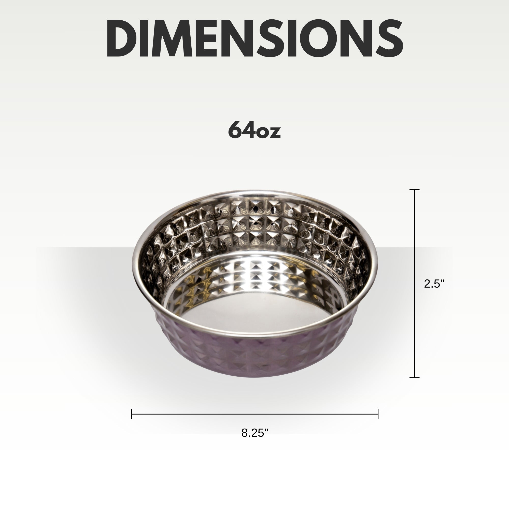 Lavender Stainless Steel Hammered Pet Bowls (Set of 2) - Majestic Pet Kingdom