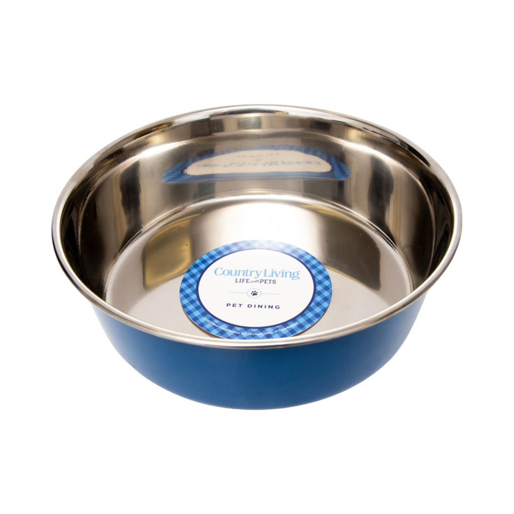 Heavy Gauge Stainless Steel Food & Water Dog Bowls (2-Pk)