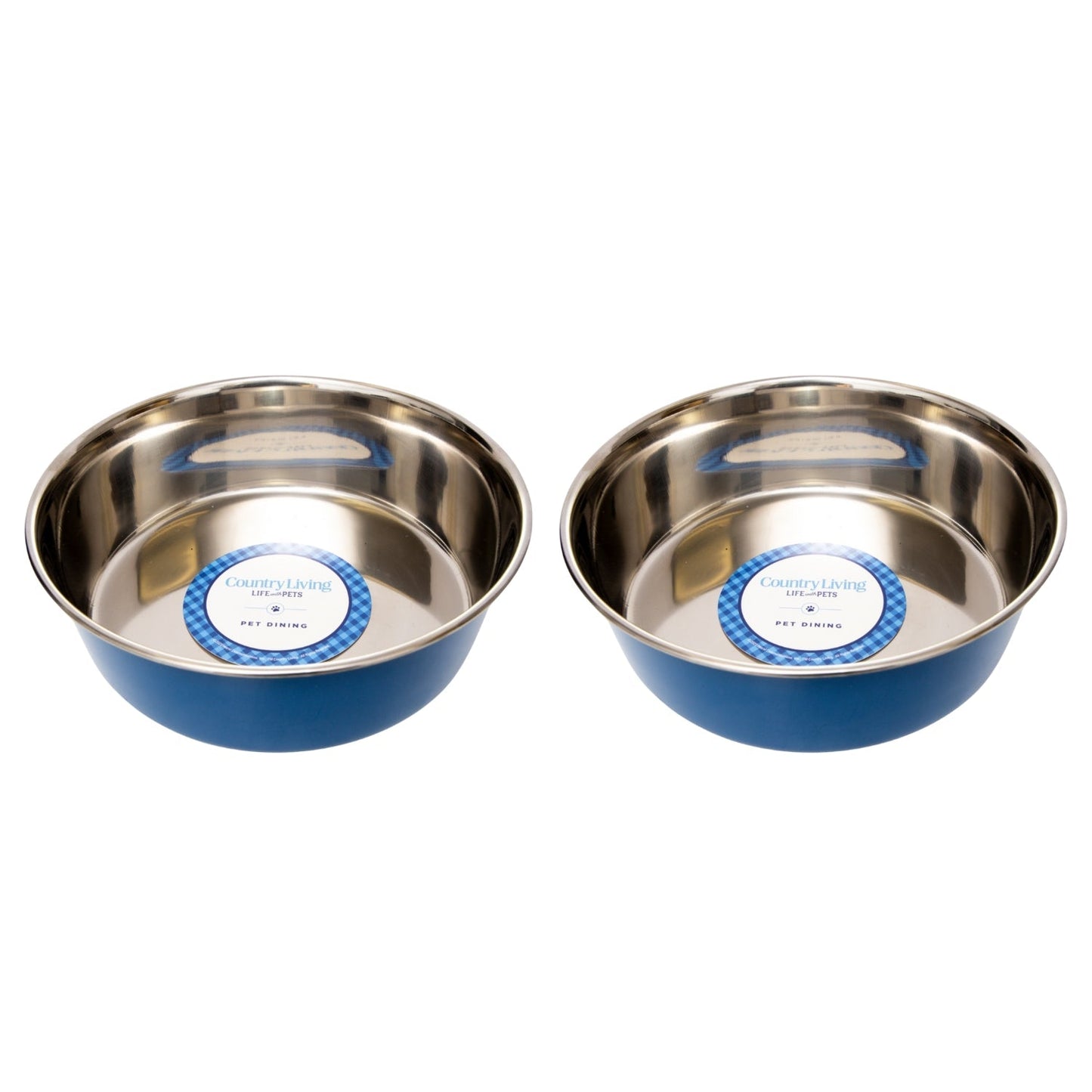 Dog Bowls Set of 2 Heavy Gauge Stainless Steel Food Dishes