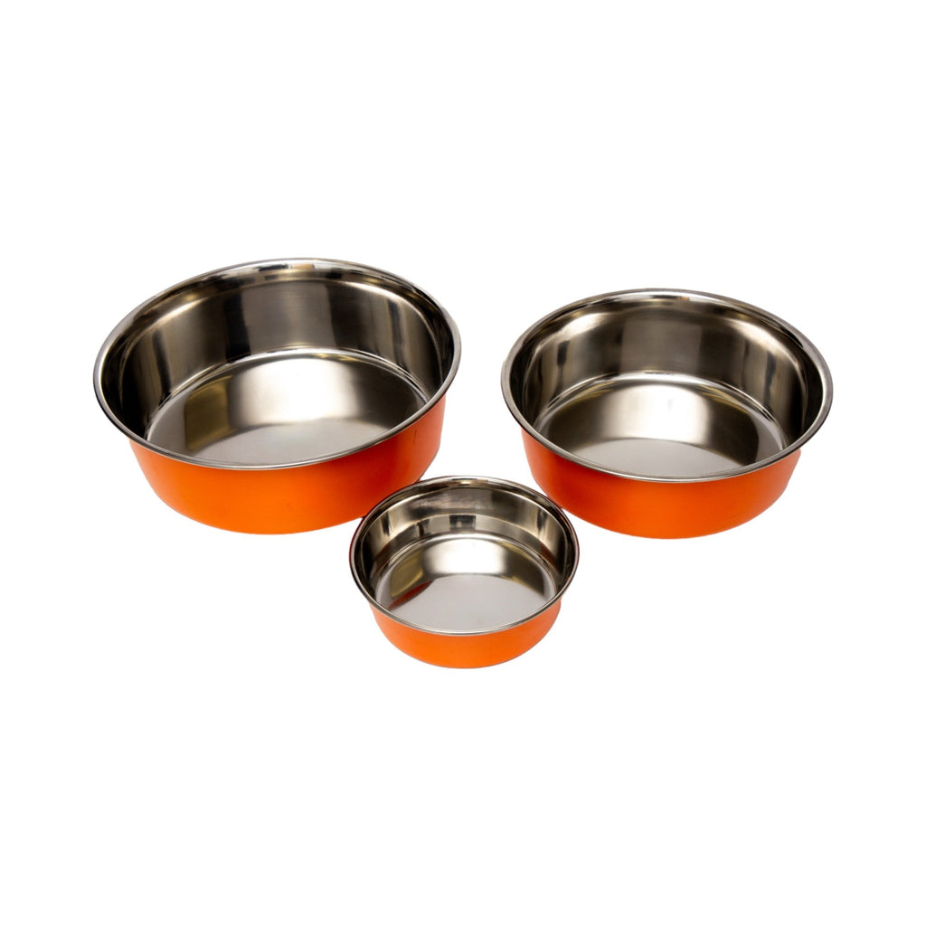 Heavy Gauge Stainless Steel Food & Water Dog Bowls (2-Pk)