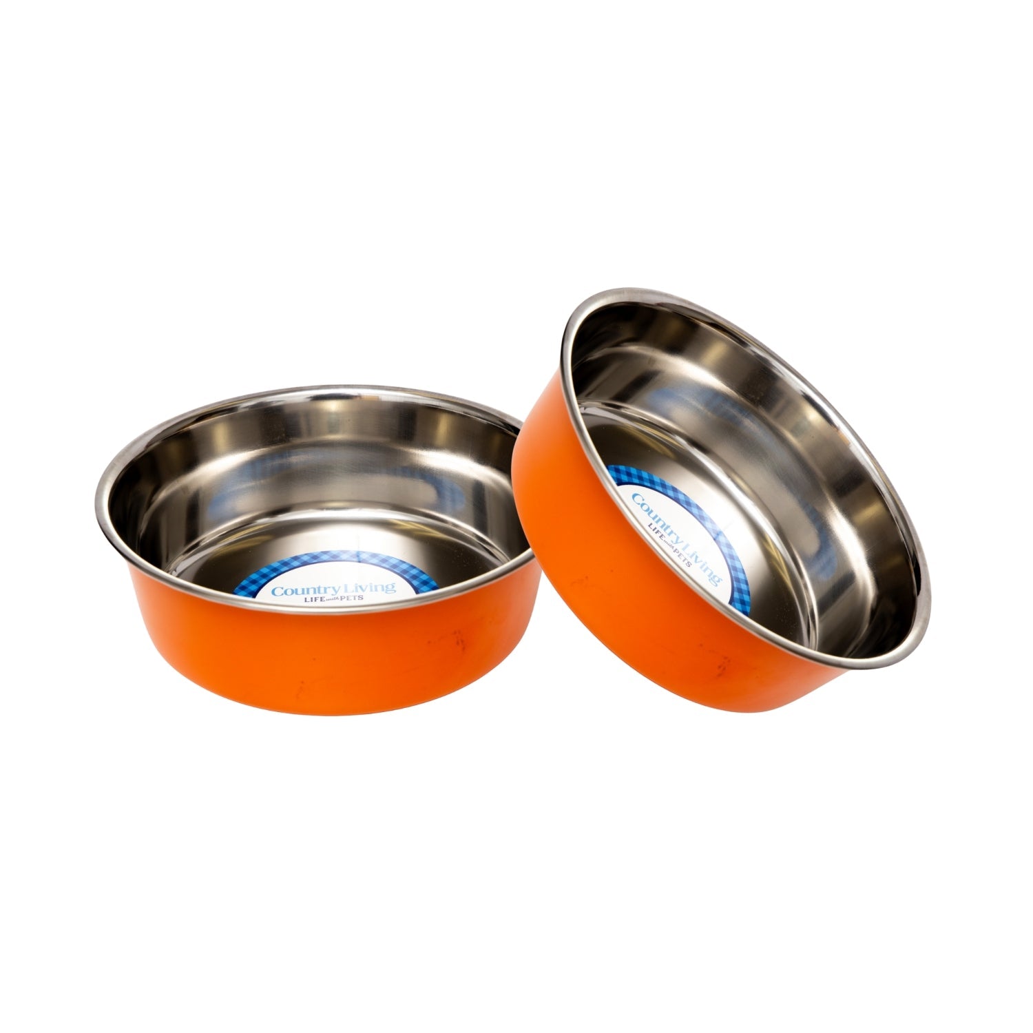 Heavy Gauge Stainless Steel Food & Water Dog Bowls (2-Pk)