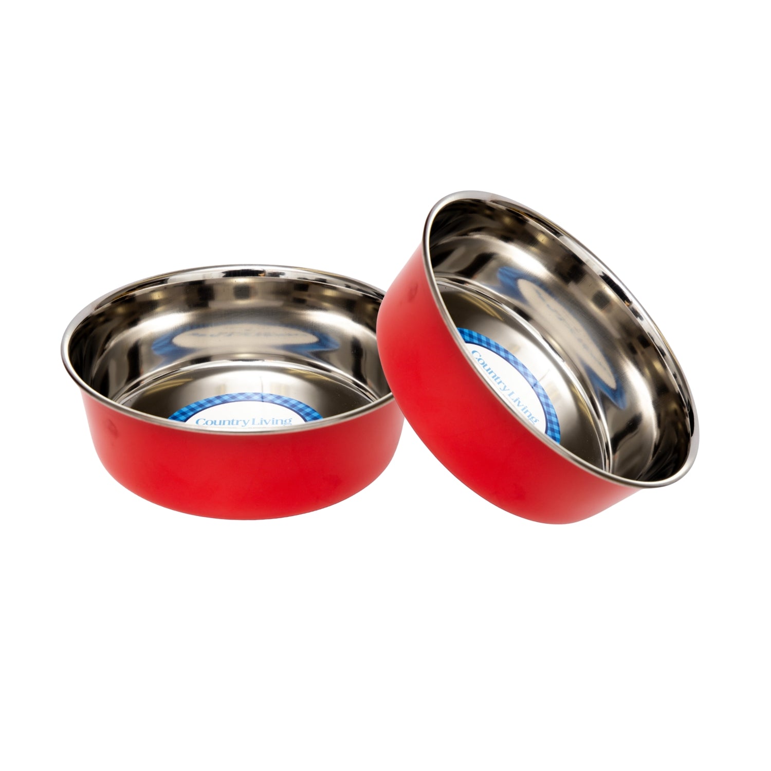 Heavy Gauge Stainless Steel Food & Water Dog Bowls (2-Pk)