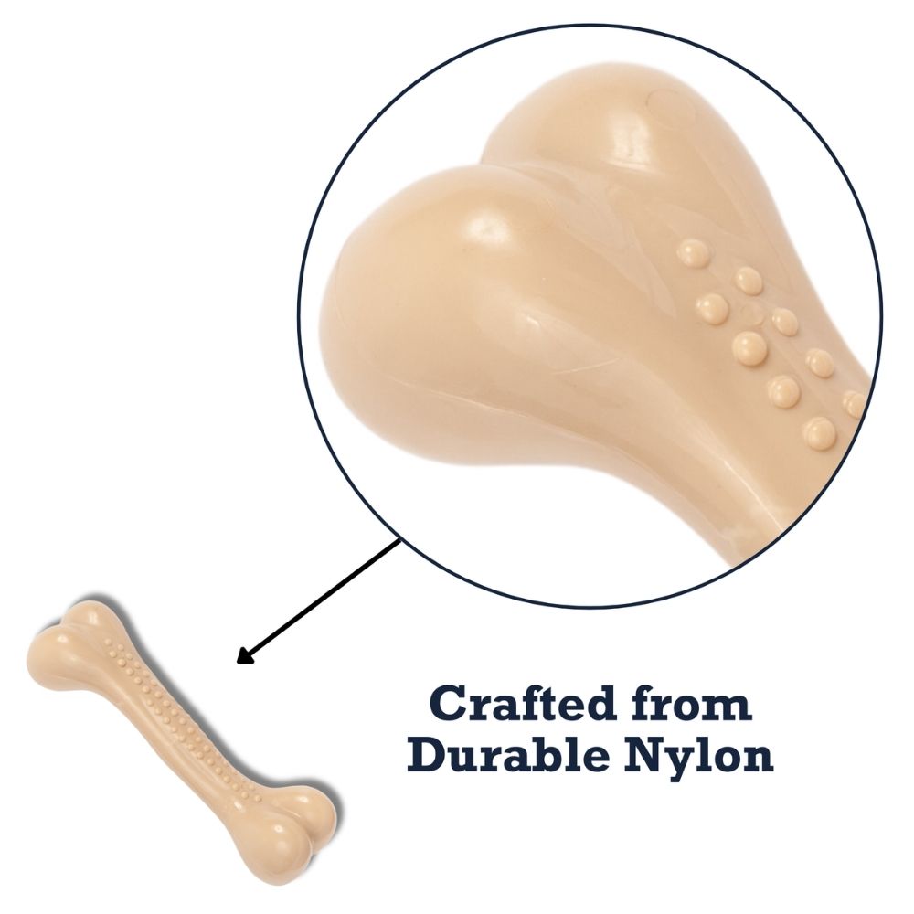 Nylon Chicken-Flavored Chew Bone Toy for Heavy Chewers