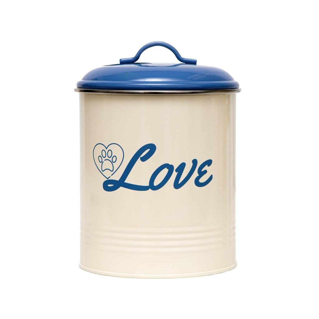 Set of 3 Pet Treat Storage Canisters with French Blue Lid