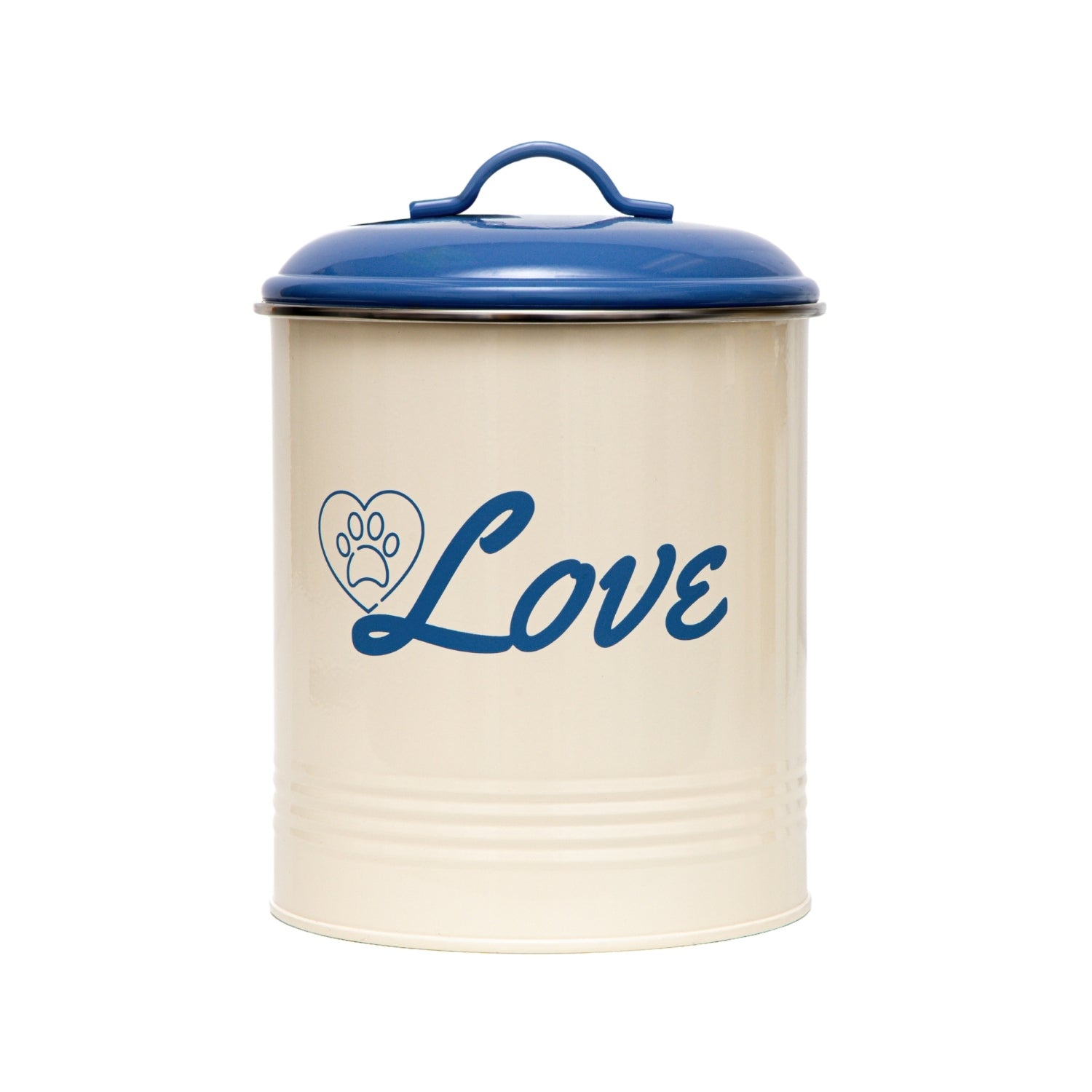 Set of 3 Pet Treat Storage Canisters with French Blue Lid