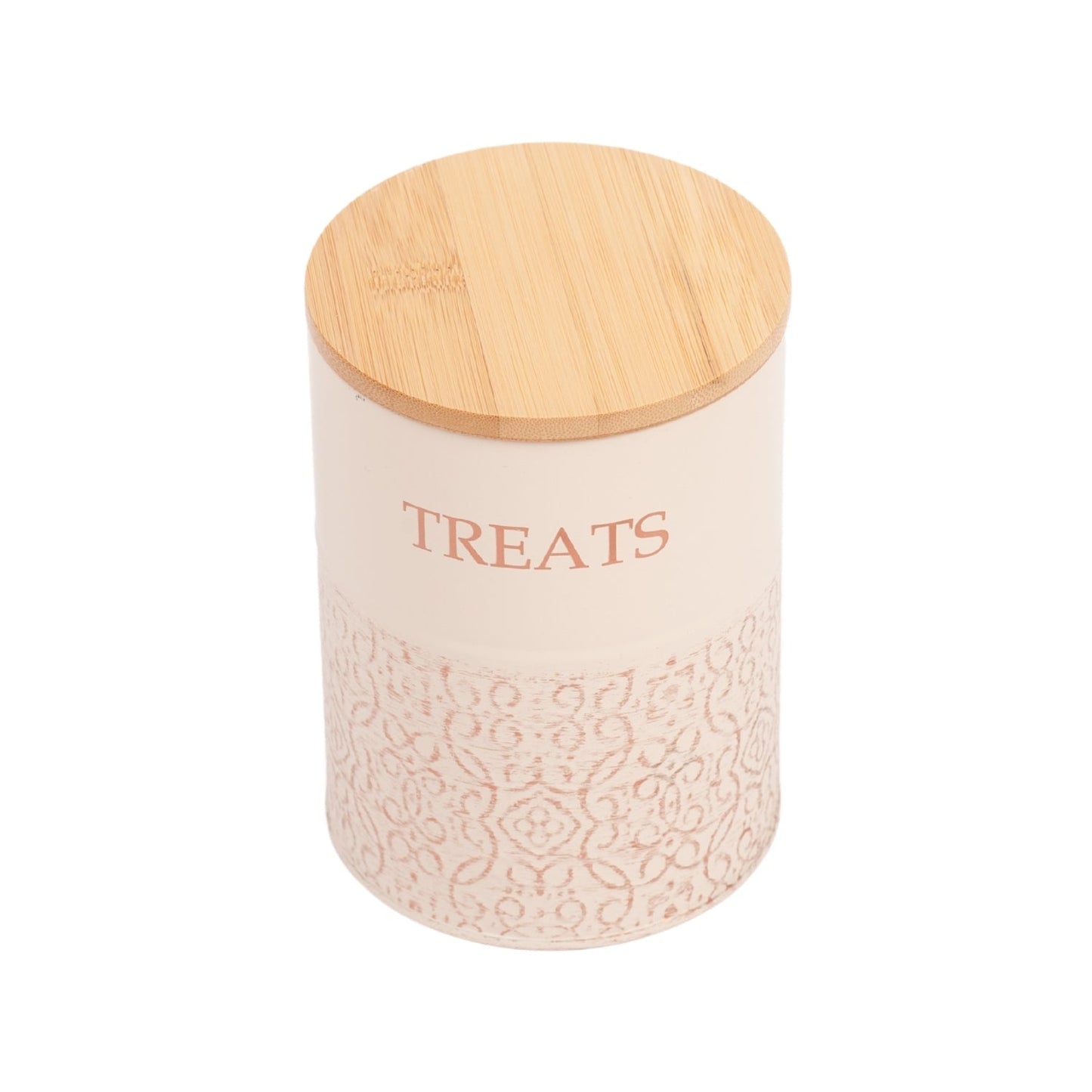Dog Treat Canister Set of 2 Carbon Steel Food Jars Lids