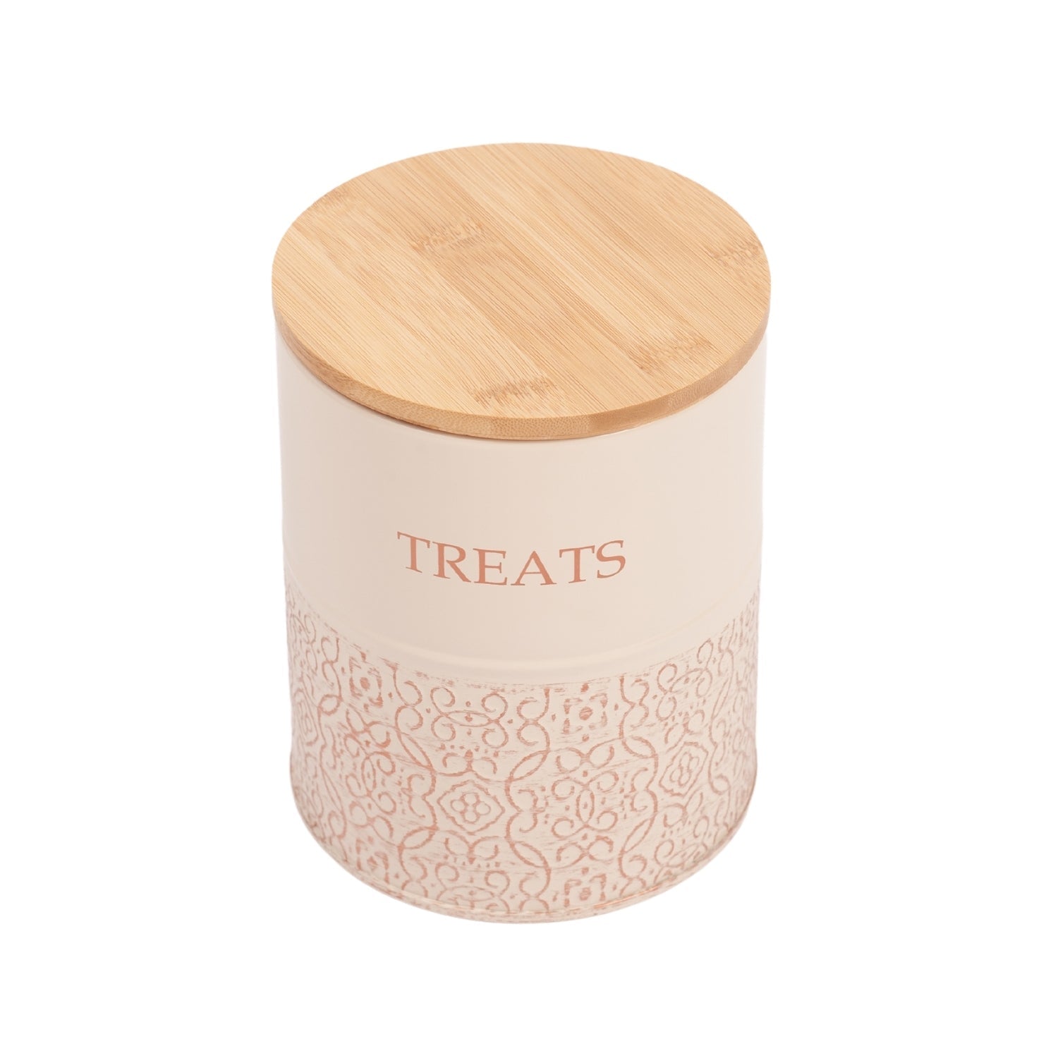 Dog Treat Canisters - Set of 2 Carbon Steel Jars with Lids